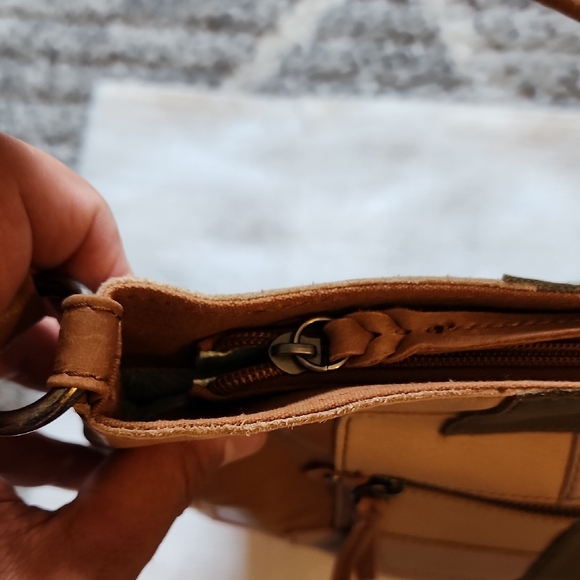 The Sak Multicolor Patchwork Leather Suede Shoulder Bag. - Picture 15 of 15